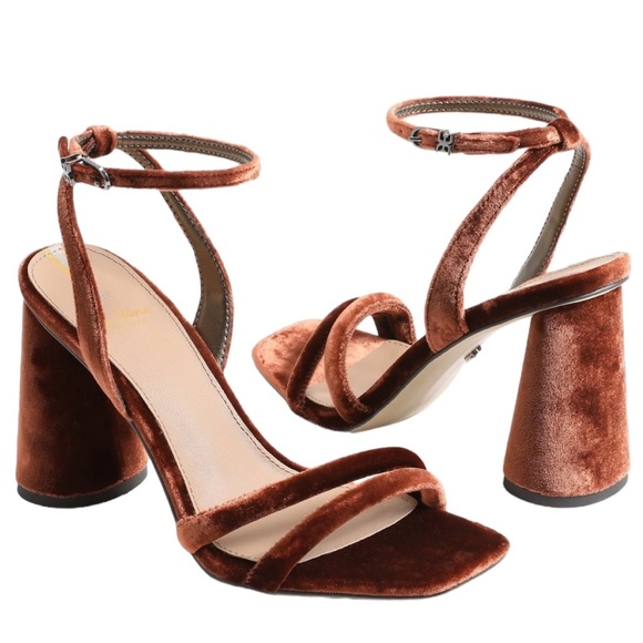 Sam Edelman Kia Leather Heeled Sandal Velvet Size 9.5 NWT - Picture 15 of 15